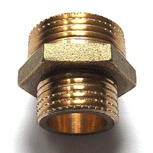 Nypel mosiężny redukcyjny 1 x 3/4 cala, redukcja nyplowa mosiężna