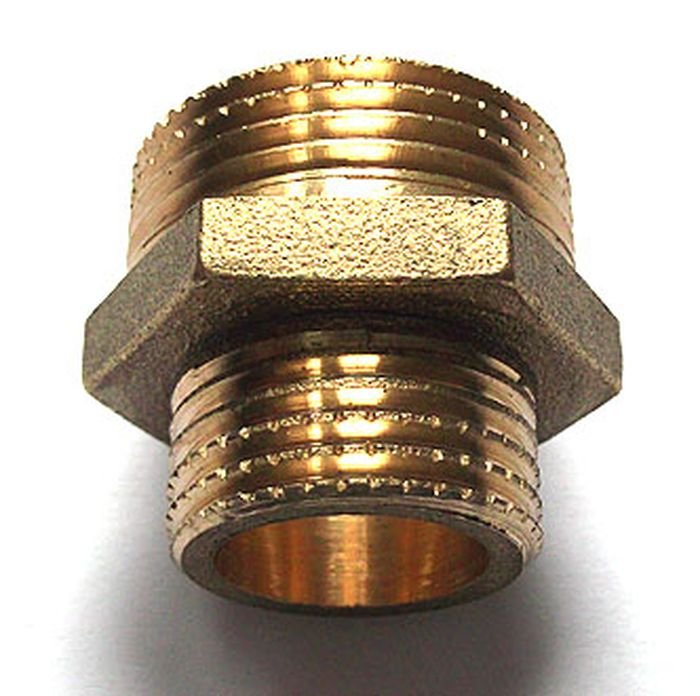 Nypel mosiężny redukcyjny 1 x 3/4 cala, redukcja nyplowa mosiężna