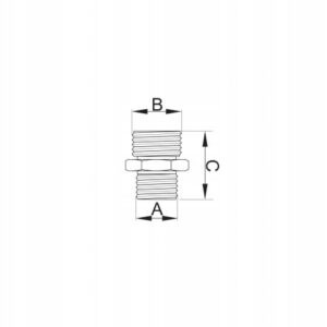 Nypel mosiężny redukcyjny 1 x 3/4 cala, redukcja nyplowa mosiężna