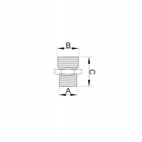 Nypel mosiężny redukcyjny 1 x 3/4 cala, redukcja nyplowa mosiężna
