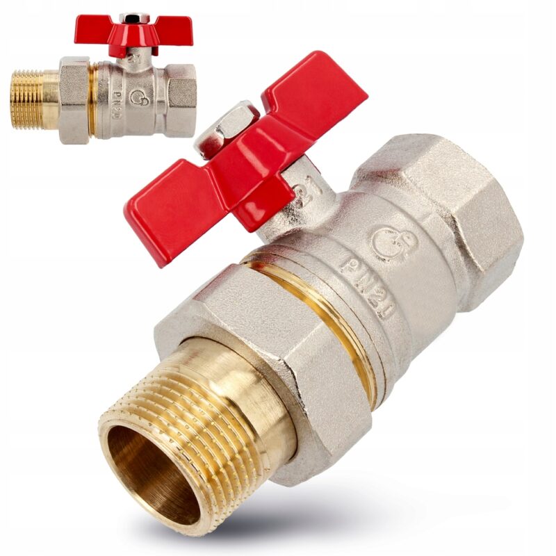 Zawór kurek kulowy Diamond 1/2'' DN15 ze śrubunkiem