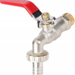 Zawór kulowy do wody 1/2'' KRAN OGRODOWY + końcówka na węża