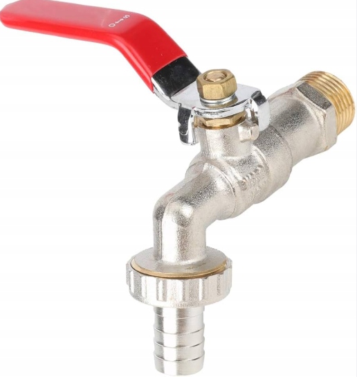 Zawór kulowy do wody 1/2'' KRAN OGRODOWY + końcówka na węża