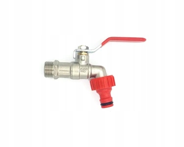 Zawór kulowy do wody 1/2'' kran ogrodowy czerpalny + szybkozłączka