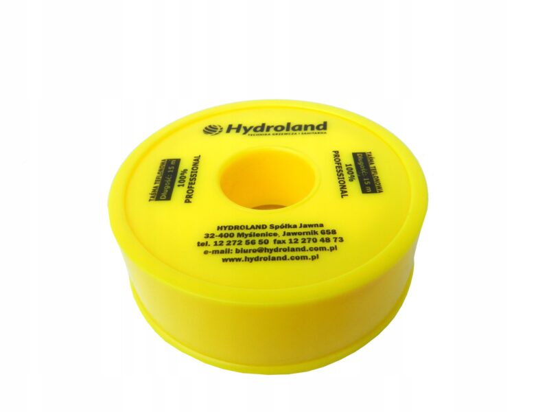 Taśma teflonowa Hydroland uszczelniająca 15 m 19 x 0,2 mm