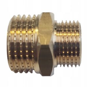 Nypel mosiężny redukcyjny 1/2 x 3/8 cala, redukcja nyplowa mosiężna