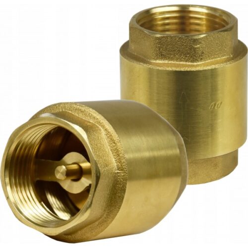 Zawór zwrotny mosiężny 1/2" wzmocniony, trzpień mosiężny