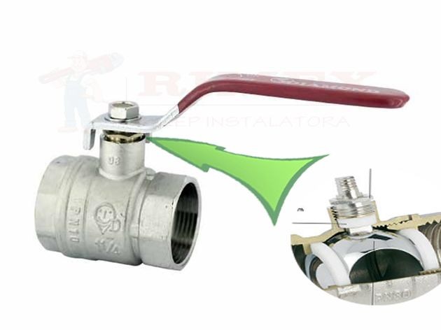 Zawór kurek kulowy Diamond 3/4 cala DN20 Rączka WW