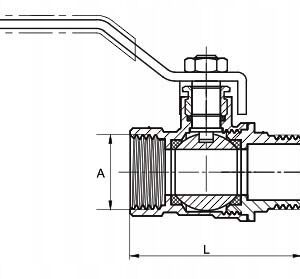 Zawór kulowy Diamond 1/2'' DN15 Rączka WZ