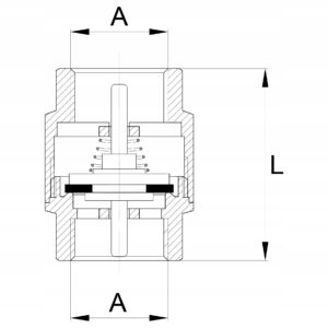 Zawór zwrotny mosiężny 3/4"