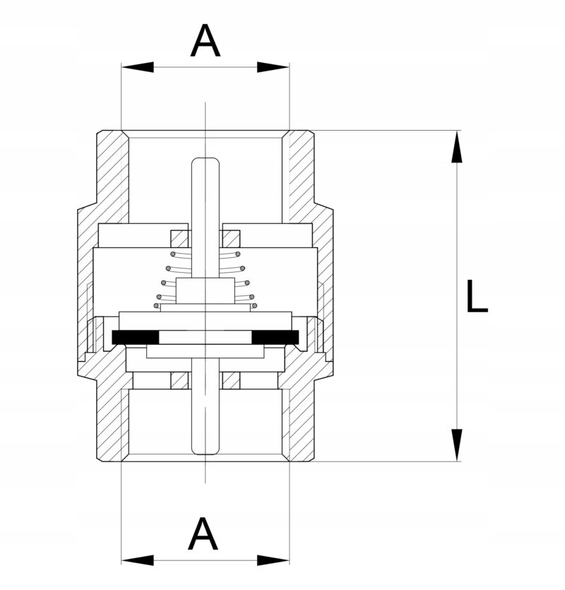 Zawór zwrotny mosiężny 3/4"