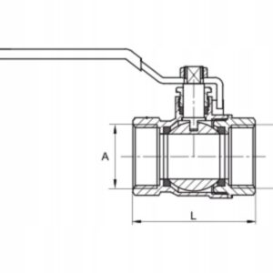 Zawór kurek kulowy Diamond 3/4 cala DN20 Rączka WW