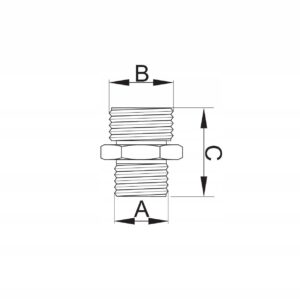 Nypel mosiężny redukcyjny 1/2 x 3/8 cala, redukcja nyplowa mosiężna
