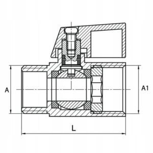 Zawór / kurek kulowy MINI, do inst. wod. i centralnego ogrzewania 1/2''