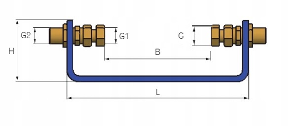 Konsola wodomierza 1/2", konsola do podłączenia wodomierza