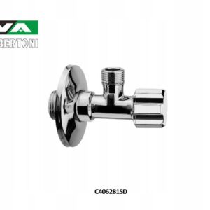 Zawór podumywalkowy, kątowy, grzybkowy VA ALBERTONI 1/2" x 3/8" z rozetą
