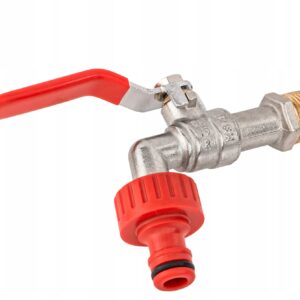 Zawór kulowy do wody 1/2'' kran ogrodowy czerpalny + szybkozłączka