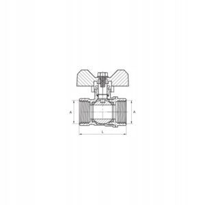 Zawór kulowy Diamond DN20 3/4'' Standard z dławikiem ART.2470-20.MOT