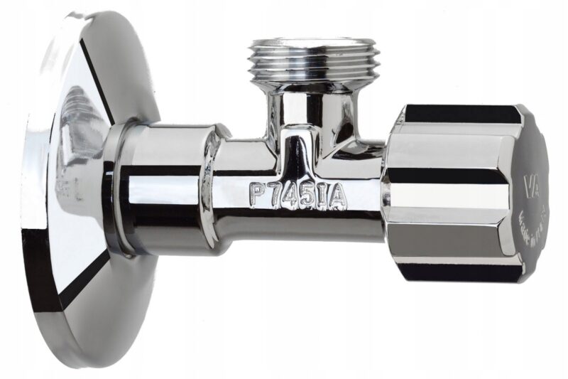 Zawór grzybkowy podumywalkowy, kątowy VA ALBERTONI 1/2x1/2 z rozetą