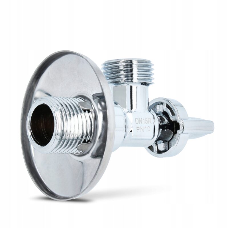 Zawór kulowy kątowy podumywalkowy 1/2" x 3/4" chromowany