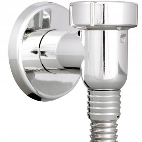 Syfon do pralki natynkowy CHROM z rozetą, z zaworem zwrotnym