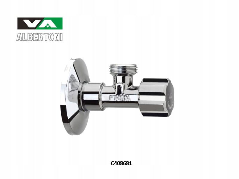 Zawór grzybkowy podumywalkowy, kątowy VA ALBERTONI 1/2x1/2 z rozetą