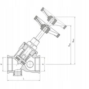 ZAWÓR ANTYSKAŻENIOWY DN25 SKOŚNY GRZYBKOWY MOSIEŻNY SCHLOSSER - 1 CAL