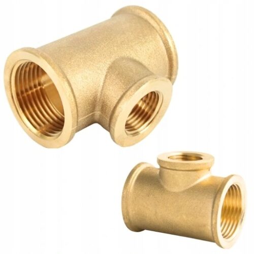 Trójnik redukcyjny, trojak mosiężny 3/4" x 1/2" x 3/4" GW