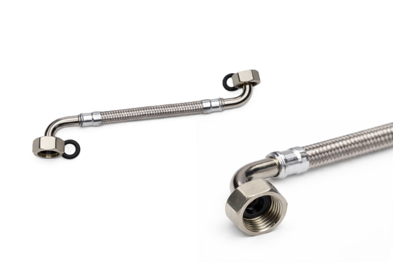 WĄŻ-WĘŻYK w oplocie stalowym DN8, GW KOL. 1/2" -GW KOL. 1/2" TYPU "Z"