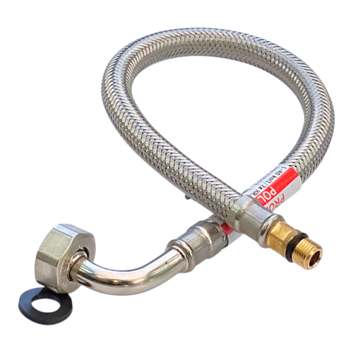 WĘŻYK PRZYŁĄCZENIOWY DO BATERII Z KOLANKIEM 1/2" x KR.KONIEC M10x1