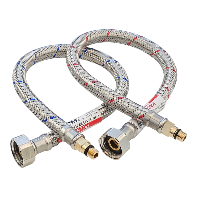 WĘŻYKI PRZYŁĄCZENIOWE DO BATERII Z KOL. 1/2" x KR.KONIEC M8x1, 2szt