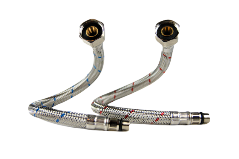 WĘŻYKI PRZYŁĄCZENIOWE DO BATERII Z KOL. 3/8" x KR.KONIEC M10x1, 2szt