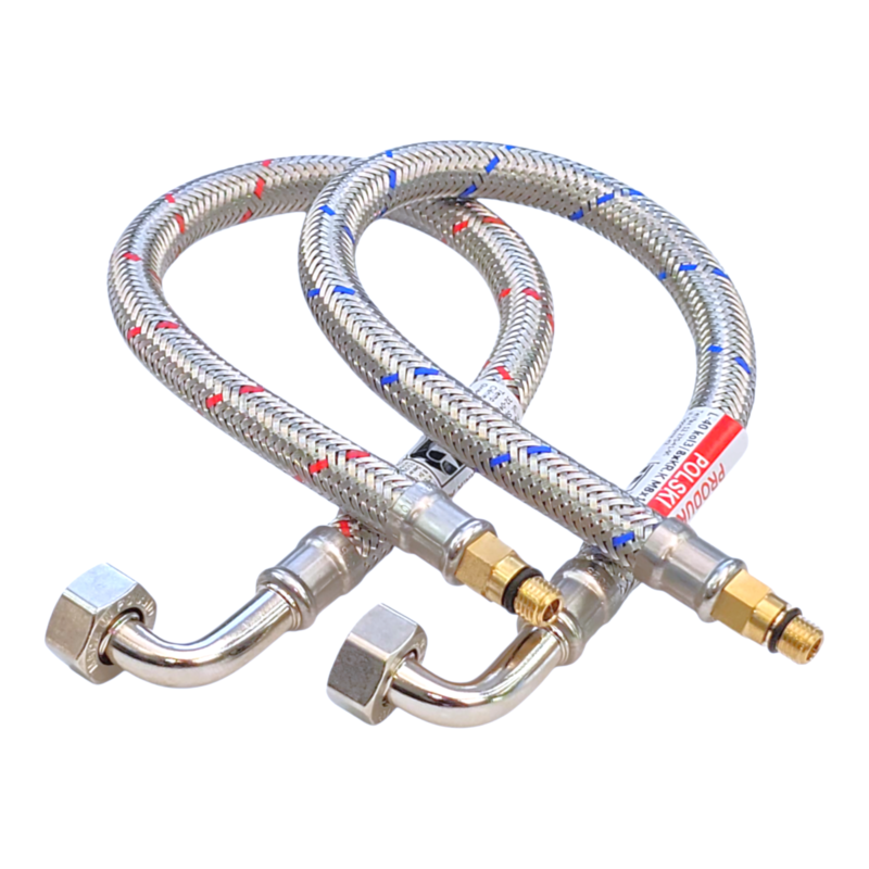 WĘŻYKI PRZYŁĄCZENIOWE DO BATERII Z KOL. 3/8" x KR.KONIEC M8x1, 2szt