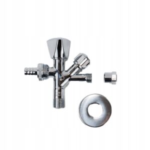 ZAWÓR ZAPOROWY KOMBINOWANY GRZYBKOWY KĄTOWY Z ROZETĄ 1/2x 3/4x 3/8 DIAMOND