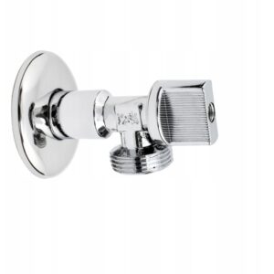 Zawór kątowy kulowy bez filtra z rozetą 1/2'x 3/4'