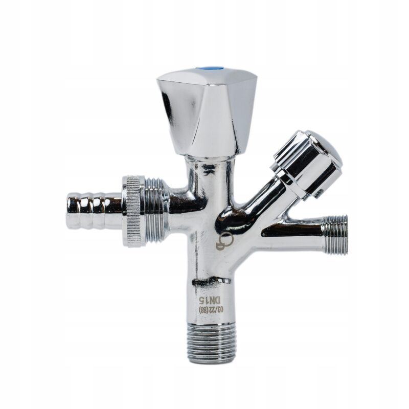 ZAWÓR ZAPOROWY KOMBINOWANY GRZYBKOWY KĄTOWY Z ROZETĄ 1/2x 3/4x 3/8 DIAMOND