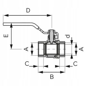Zawór kurek kulowy Diamond 1/2 cala DN15 Rączka WW