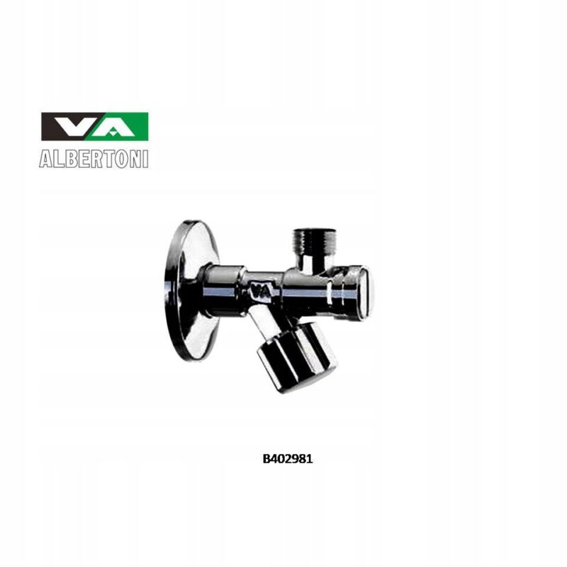 Zawór podumywalkowy, kątowy, grzybkowy z filtrem "VA ALBERTONI 1/2" x 3/8"