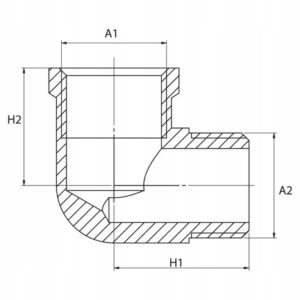 Kolano mosiężne nr7 wz 1" mufowo-nyplowe