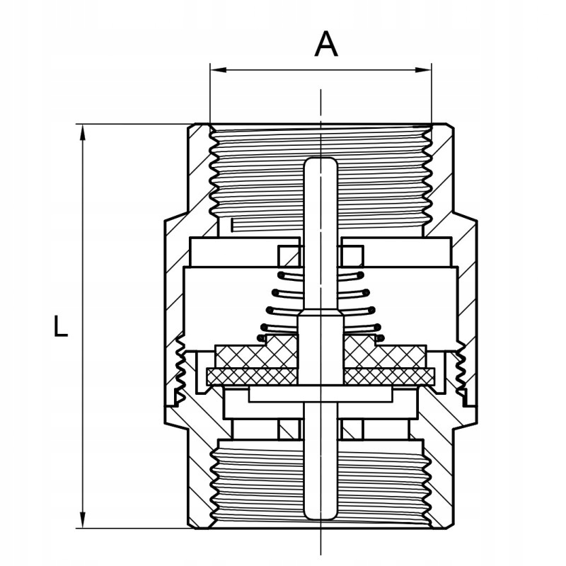 Zawór zwrotny mosiężny 3/4"