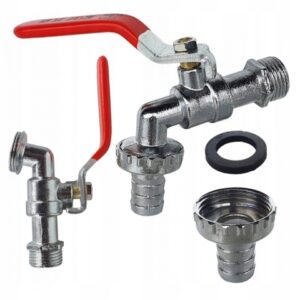 Zawór kulowy do wody 1/2'' KRAN OGRODOWY + końcówka na węża